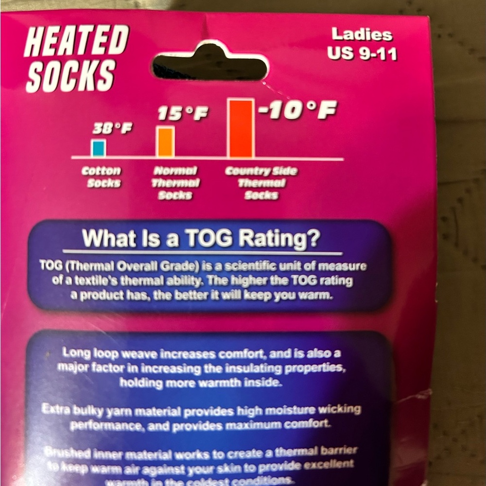 Women’s 3 pack Heated Socks - Picture 4 of 4
